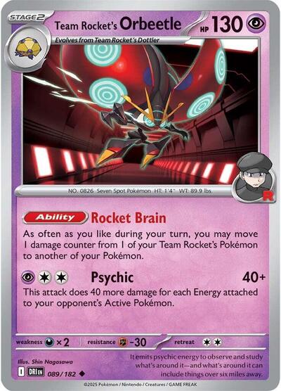 Team Rocket's Orbeetle, SV10: Destined Rivals