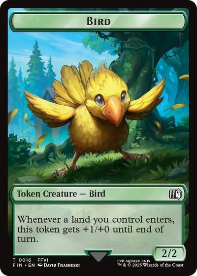 Bird (0016) // Wizard (0014) Double-Sided Token, FINAL FANTASY