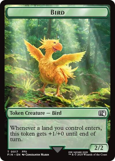 Bird (0017) // Wizard (0015) Double-Sided Token, FINAL FANTASY