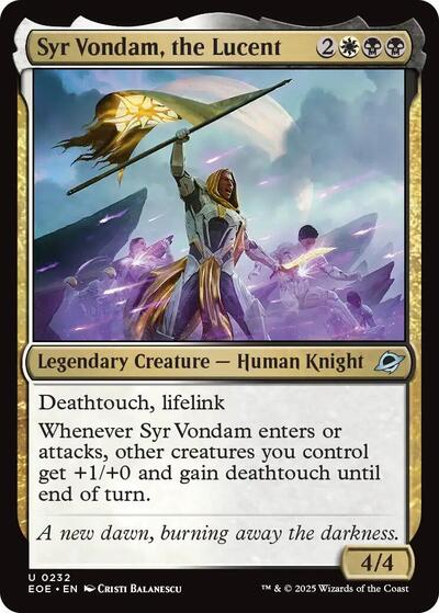 Syr Vondam, the Lucent, Edge of Eternities