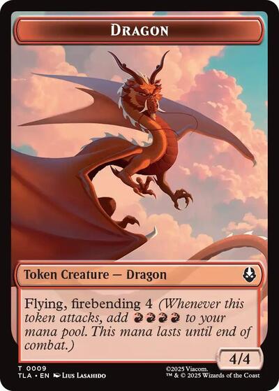 Dragon // Food (0019) Double-Sided Token, Avatar: The Last Airbender