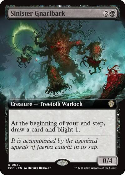 Sinister Gnarlbark (Extended Art), Commander: Lorwyn Eclipsed