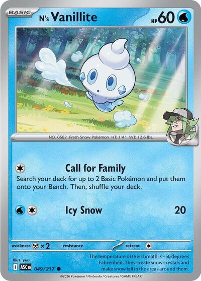 N's Vanillite, ME: Ascended Heroes