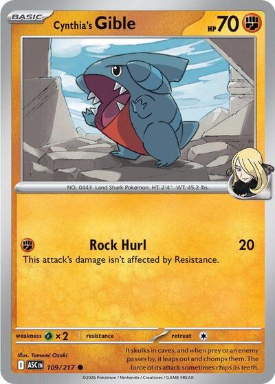 Cynthia's Gible, ME: Ascended Heroes