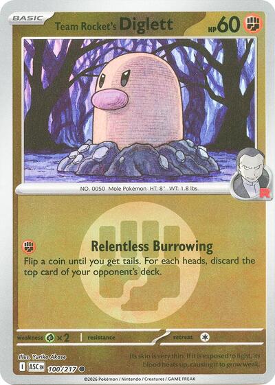 Team Rocket's Diglett (Energy Symbol Pattern), ME: Ascended Heroes