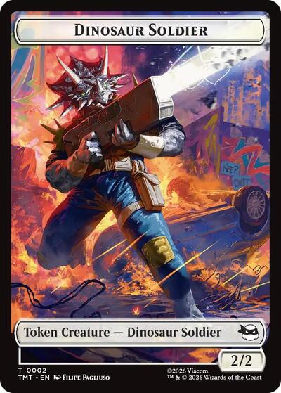 Dinosaur Soldier // Copy Double-Sided Token, Teenage Mutant Ninja Turtles