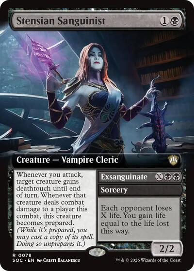 Stensian Sanguinist (Extended Art), Commander: Secrets of Strixhaven