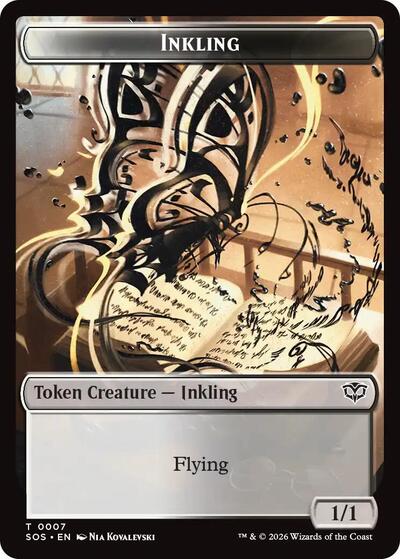 Inkling (0007) // Spirit (0011) Double-Sided Token, Secrets of Strixhaven