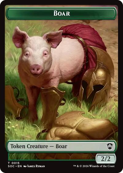 Boar // Frog Lizard Double-Sided Token, Commander: Secrets of Strixhaven