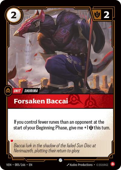 Forsaken Baccai, Vendetta