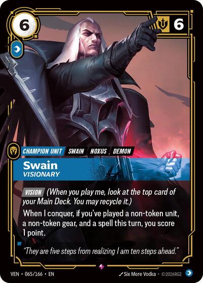 Swain, Visionary, Vendetta