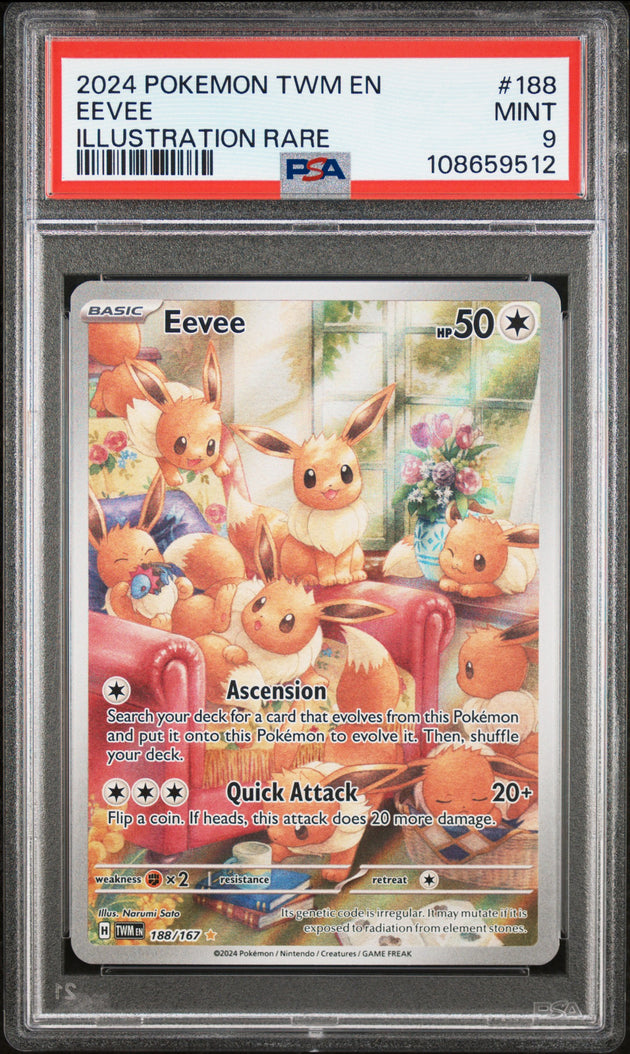 Eevee - PSA 9, SV06: Twilight Masquerade