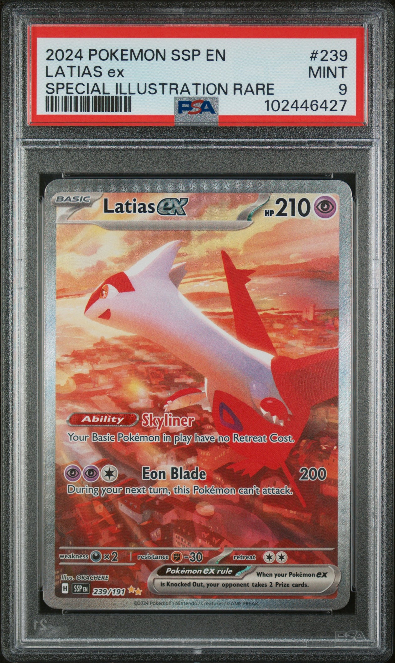 Latias ex - PSA 9, SV08: Surging Sparks